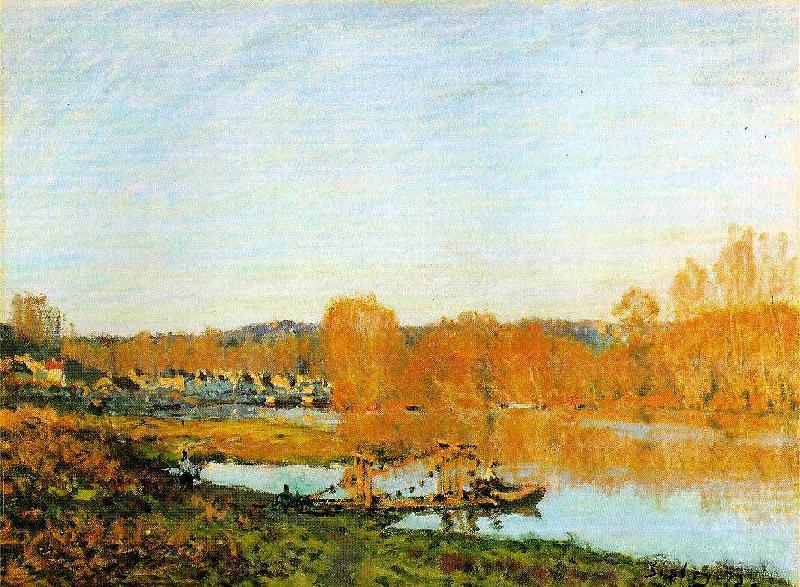 Alfred Sisley Banks of the Seine near Bougival oil painting image